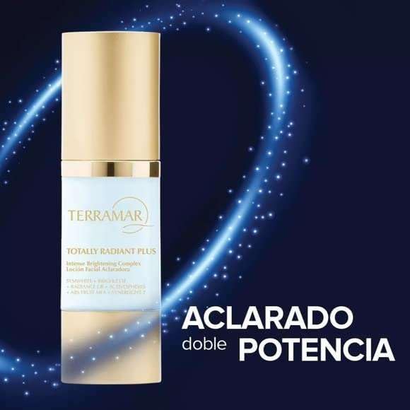 Dispense pump on Terramar Creams Totally Radiant Plus Fresh Mango enables easy application