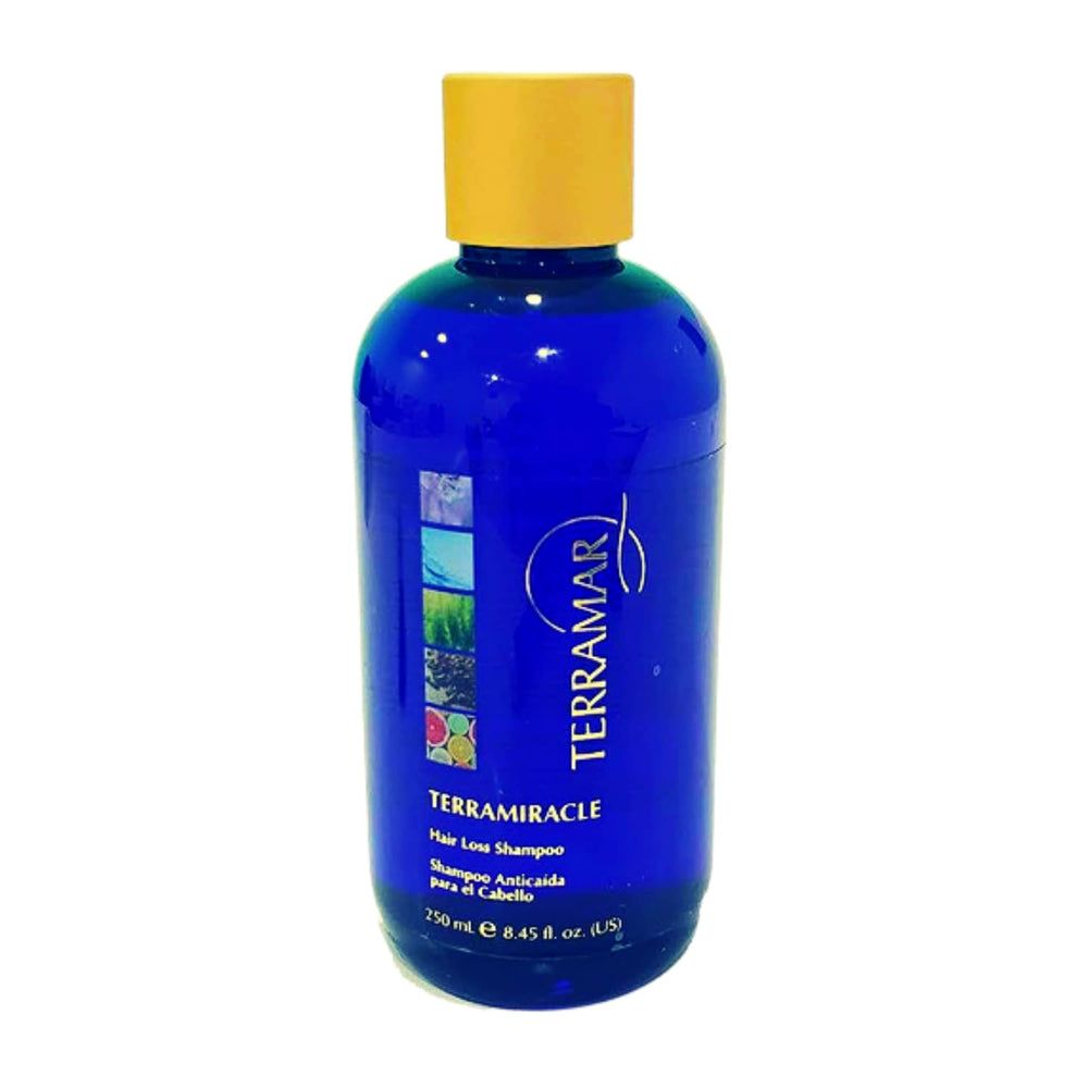 Terramiracle shampoo lather in shower demonstrates lightweight cleansing and thickening potential.