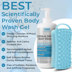 Terramed Eczema Body Wash lather close-up delivering soothing cleansing