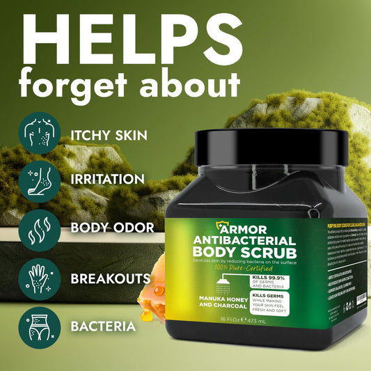 Terramed Just Think Comfort exfoliating scrub texture close-up showing gentle grains.