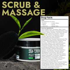 Terramed Just Think Comfort exfoliating scrub close-up with natural ingredients