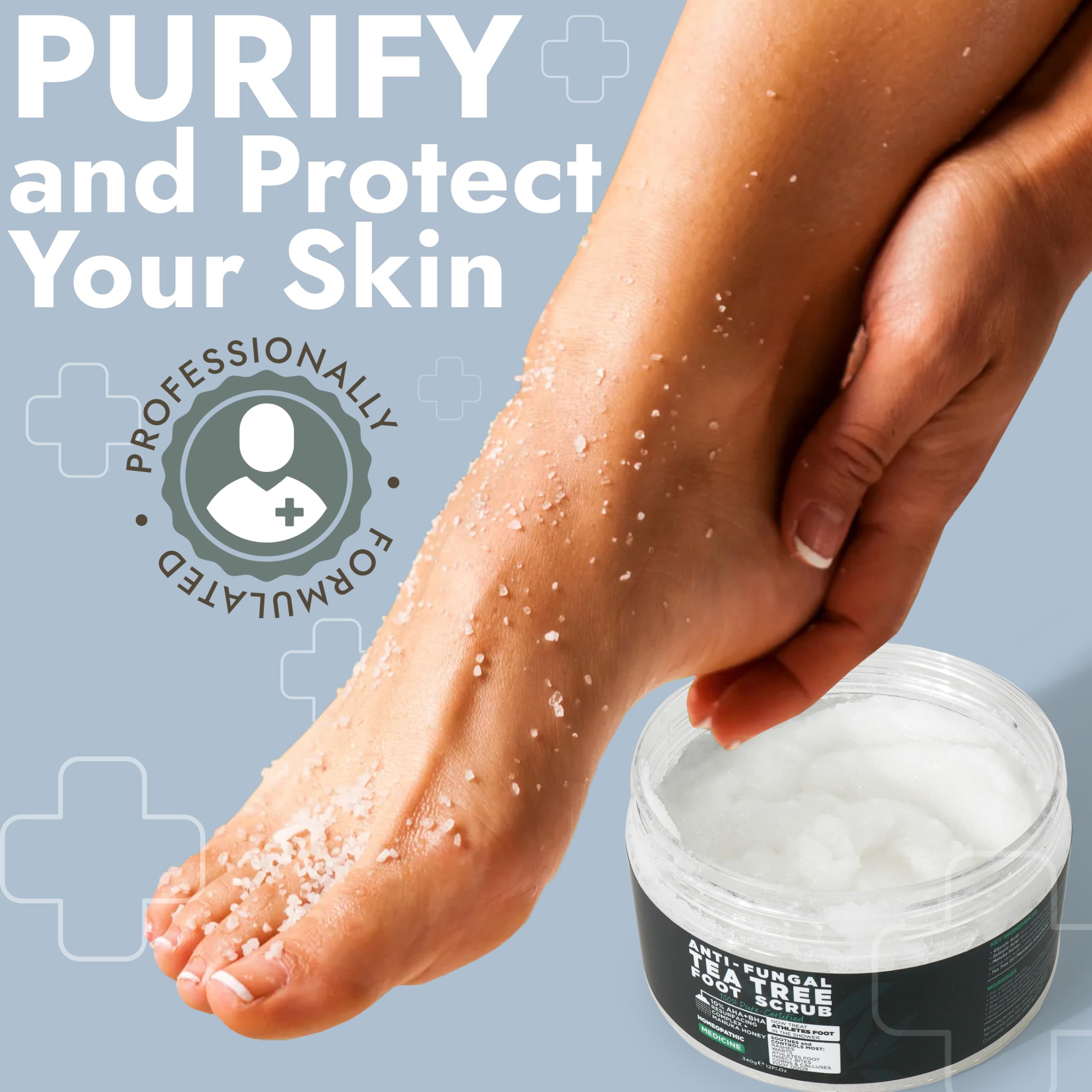Terramed Just Think Comfort smoothing rough skin on soles during home pedicure