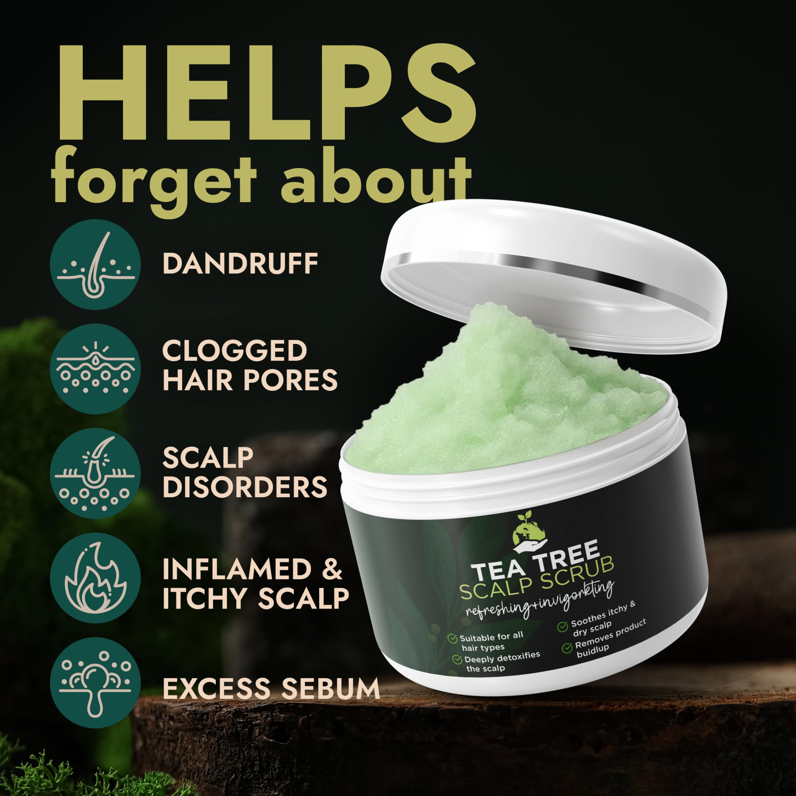 Terramed ingredients highlight tea tree oil and mineral exfoliants for a clarifying cleanse.