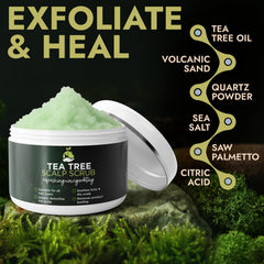 Texture close-up showing quartz powder and sea salt for mild exfoliation.