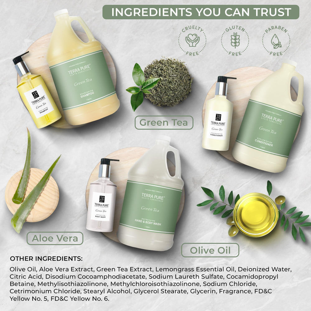Terra Pure pump shampoo shows quick, uniform distribution in hospitality