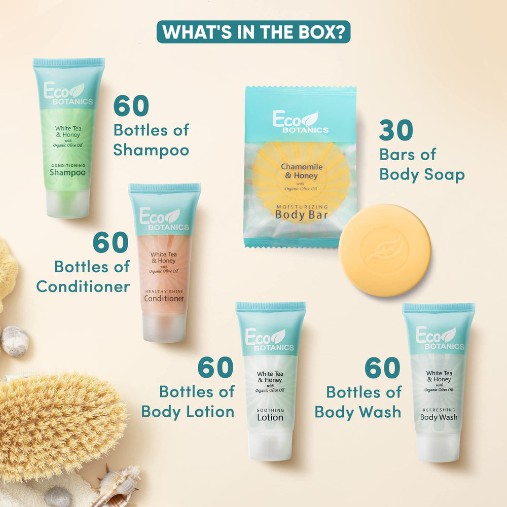 Terrapure travel-size body wash bottle for hotel bathrooms