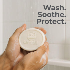 Terrasil Balanitis Soap with activated-minerals supports skin healing.