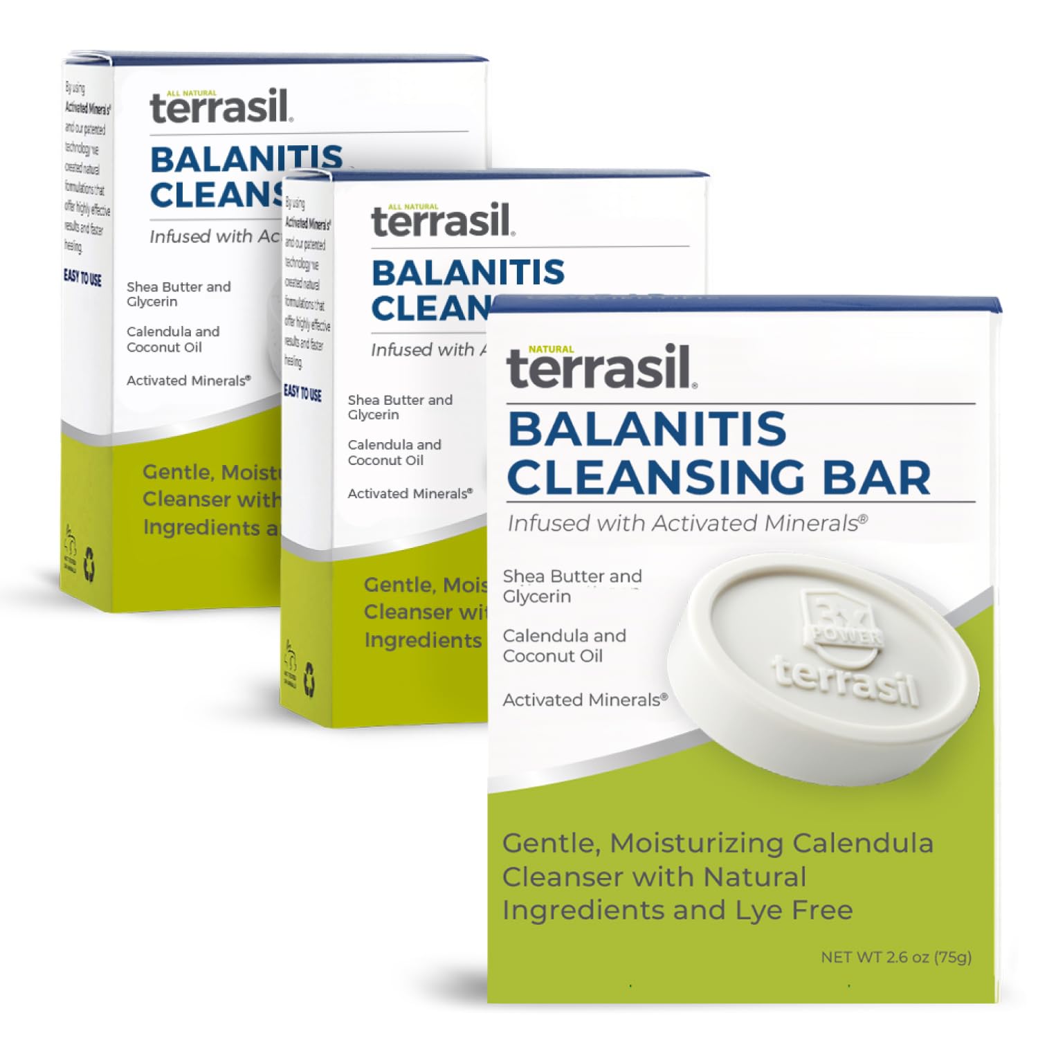 Terrasil Balanitis Soap with calendula for gentle cleansing and comfort.