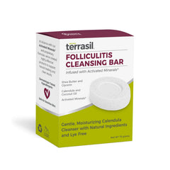 Terrasil Folliculitis Soap bar front view for gentle follicle cleansing