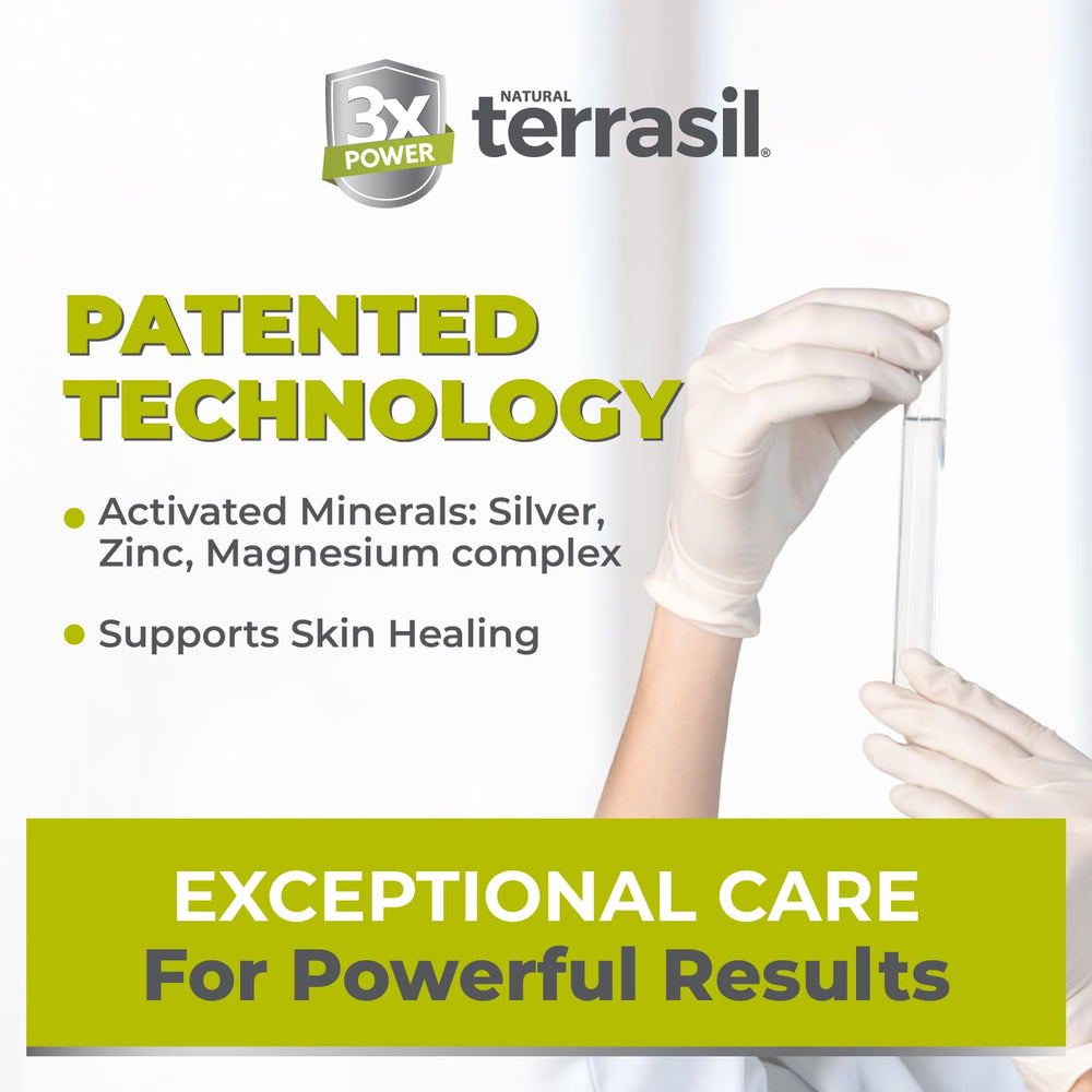 Terrasil Folliculitis Soap bar in use on skin for daily cleansing