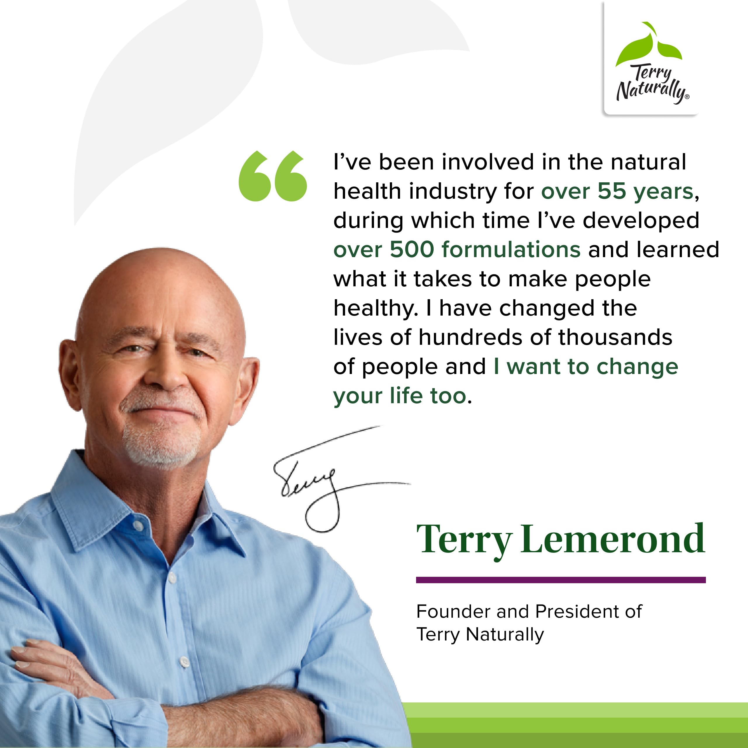 Terry Naturally dairy-free label showing allergy-conscious ingredients
