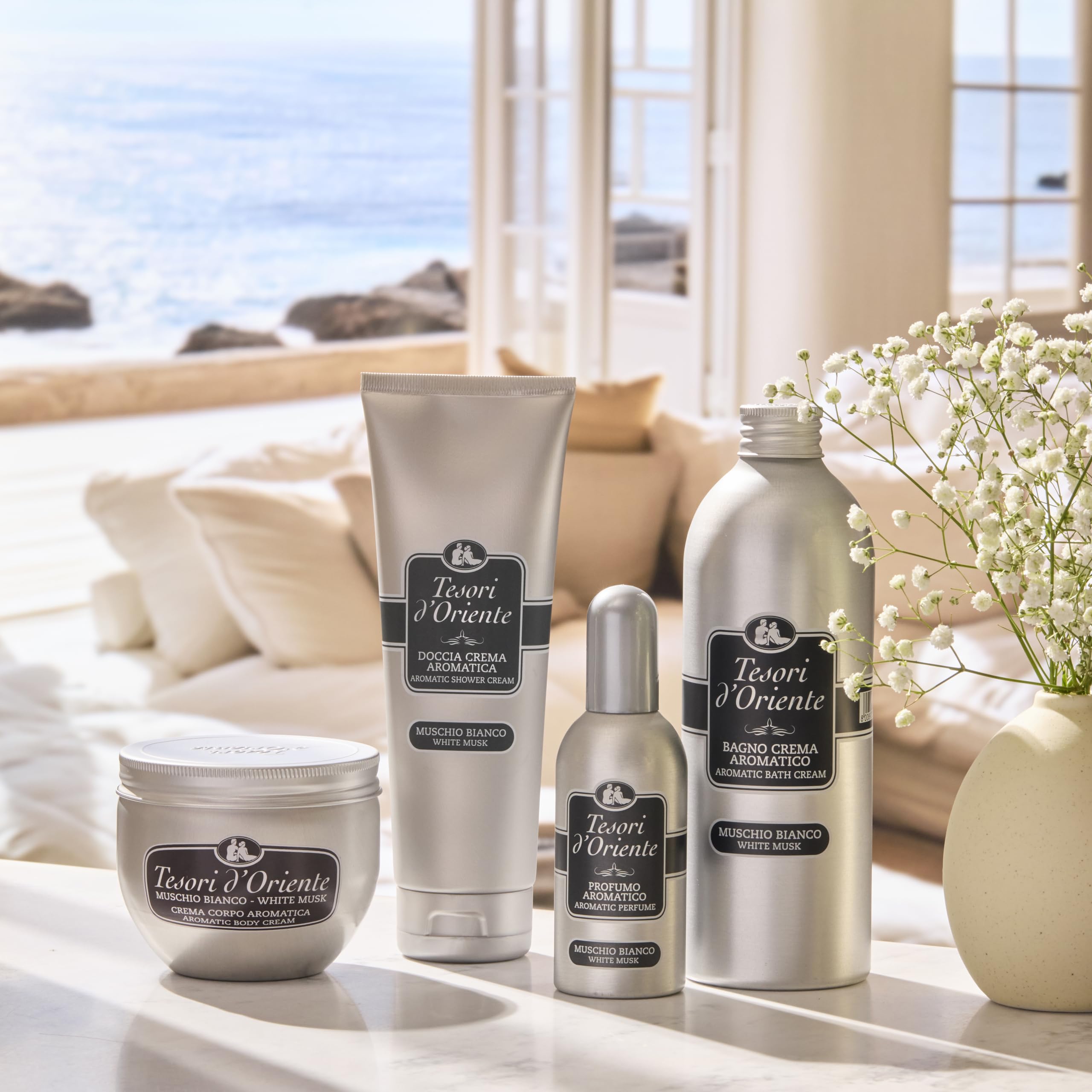 Spa-like scene featuring Tesori d'Oriente body cream ritual.