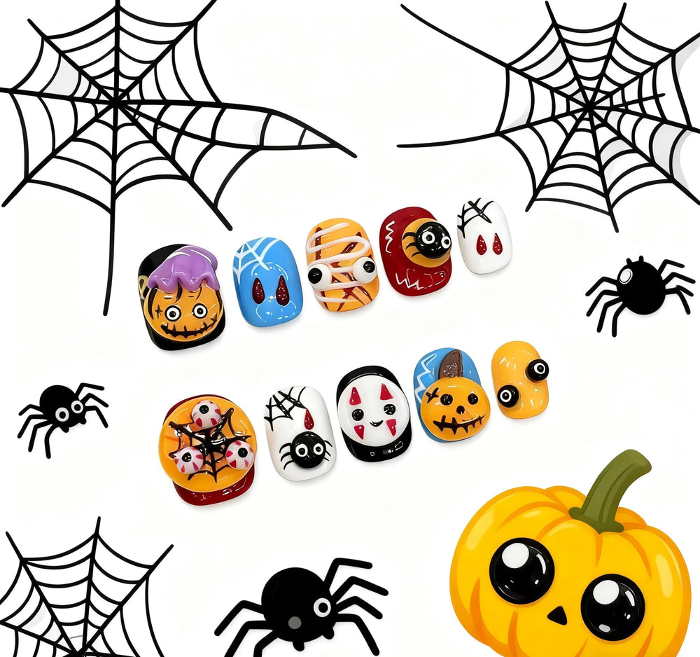 Tesytto Halloween press-on kit for salon-like at-home application.