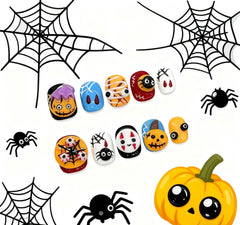 Tesytto Nightmare blood drops embellishments on colorful nails
