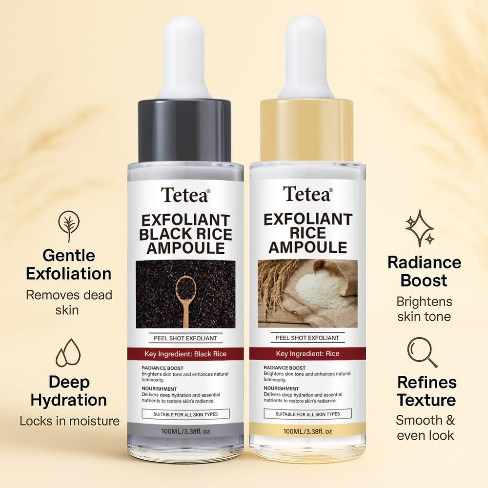 Tetea Peel Shot Glow liquid texture close-up demonstrates lightweight peeling