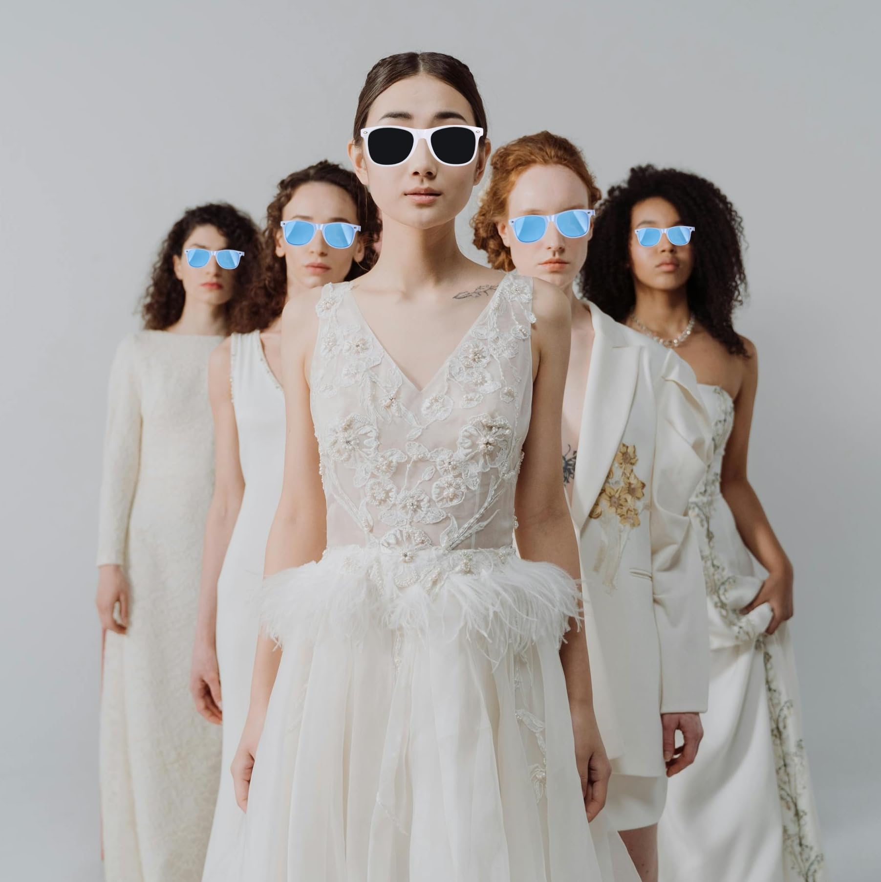 The sage-green palette coordinates with many bridesmaid dresses for cohesive wedding-day visuals.