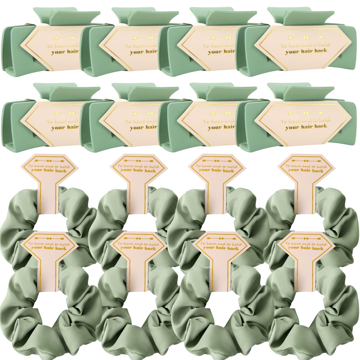 Tethzeng bridesmaid sage-green hair clips elevate wedding-party styling with subtle color and hold.