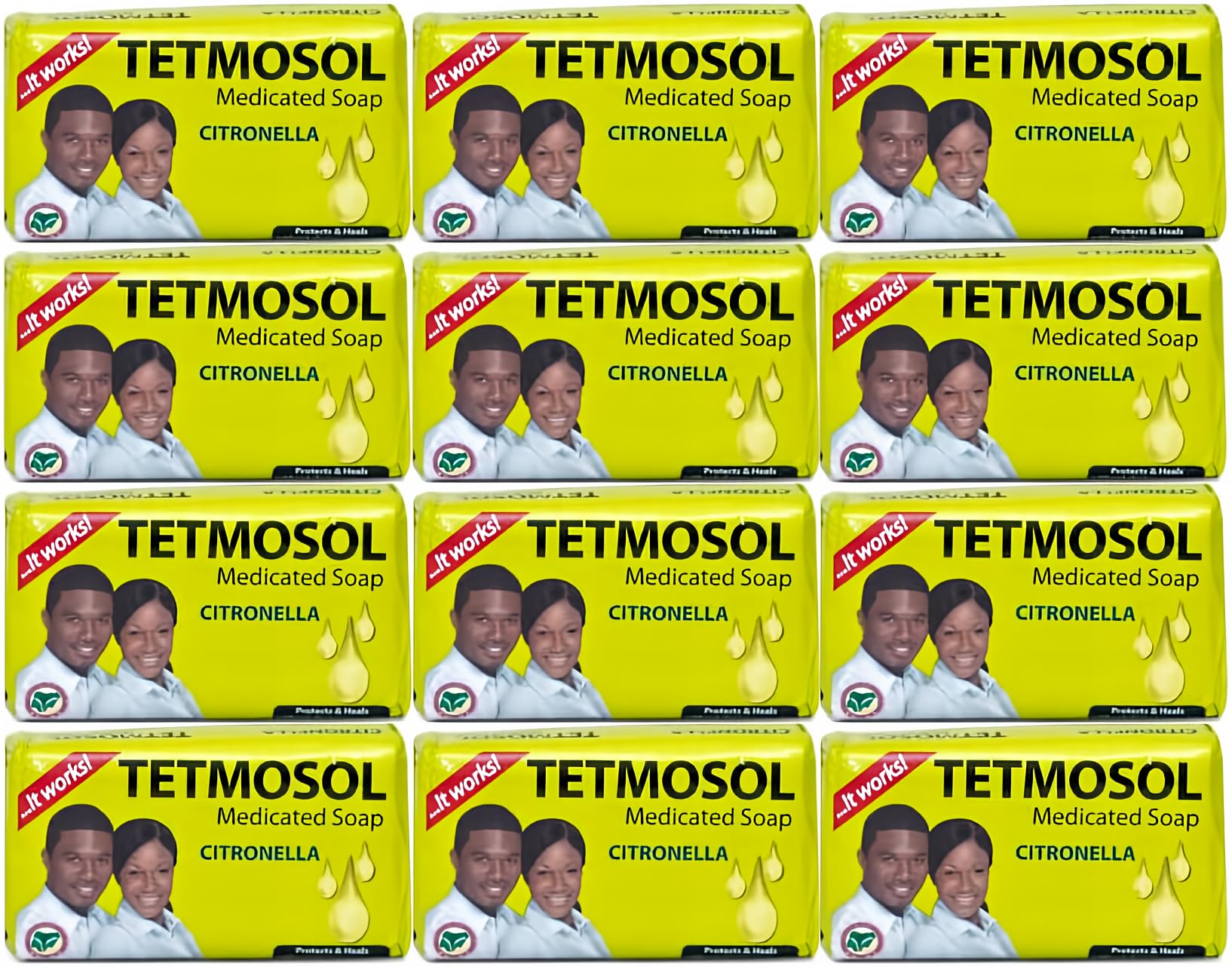 Tetmosol soap 85g pack12 - compact cleansing bar for daily hand and body care