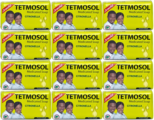 Tetmosol soap 85g pack12 - compact cleansing bar for daily hand and body care