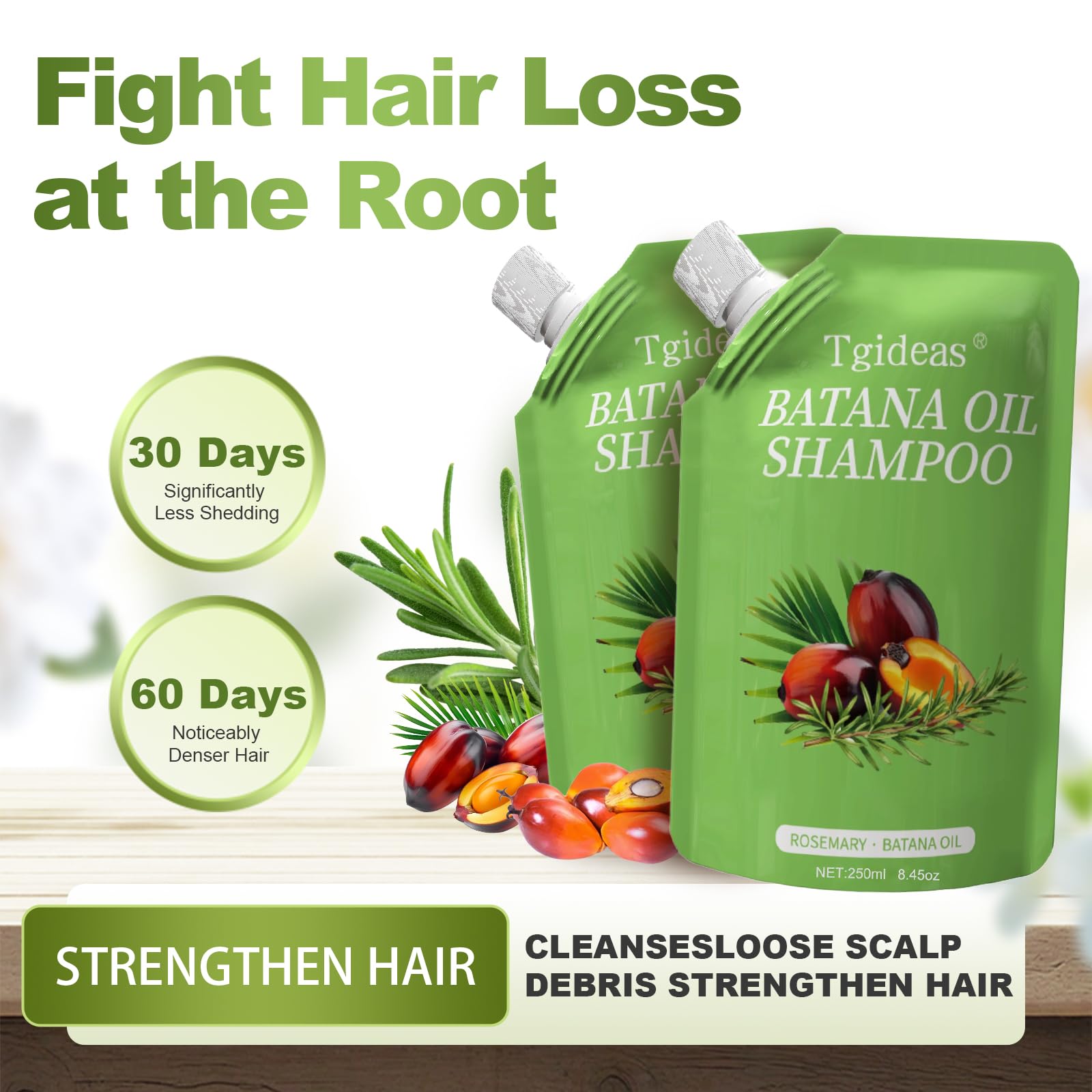 Tgideas Batana Rosemary Shampoo two-pack view highlights value for long-term hair care
