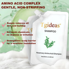 Tgideas Rosemary Amino Acid Shampoo ingredients panel highlights rosemary and amino acids