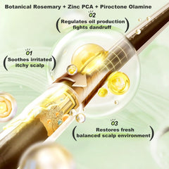 Tgideas Rosemary Biotin Shampoo label close-up emphasizing clean vegan formulation