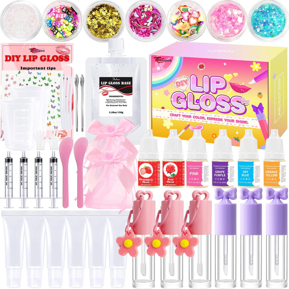 Thaluna Lip Gloss Making Kit packaging ready for gifting and storage.