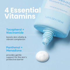 THANKYOU FARMER Sun Project Moisture SPF 40 fragrance-free label signals dermatologist-tested skin compatibility.