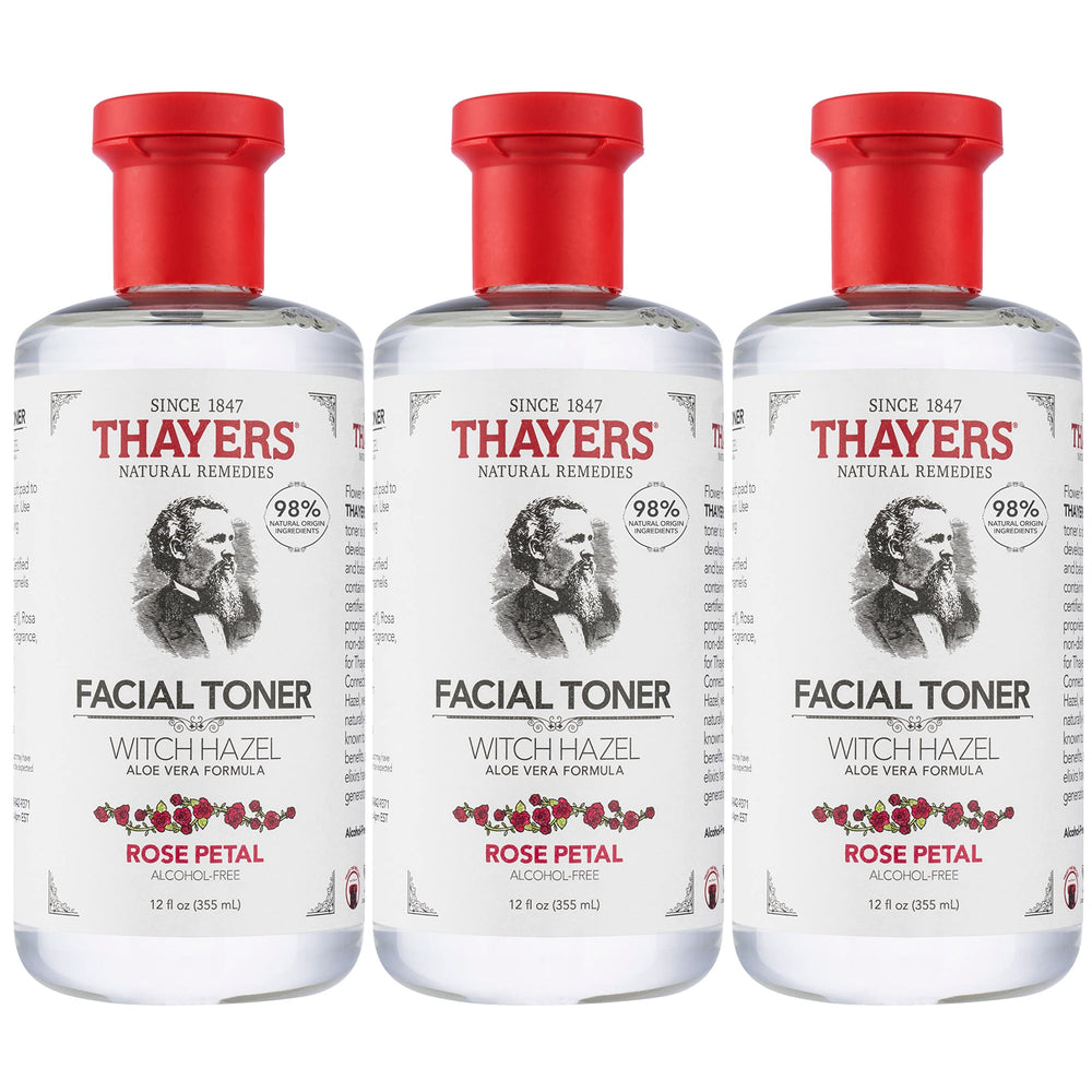 THAYERS Rose Petal Toner bottle offering alcohol-free hydration for daily use