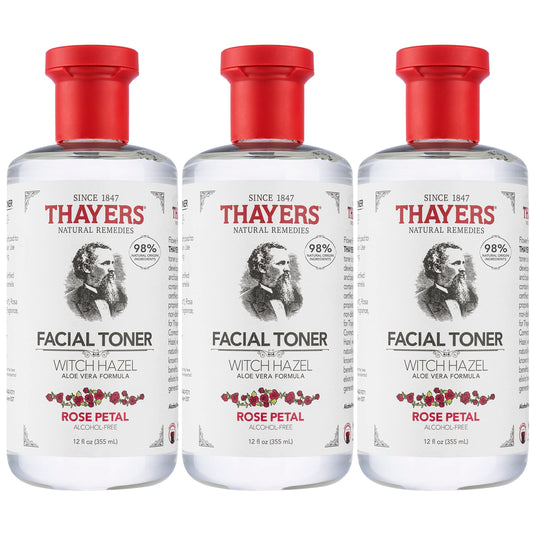 THAYERS Rose Petal Toner bottle offering alcohol-free hydration for daily use
