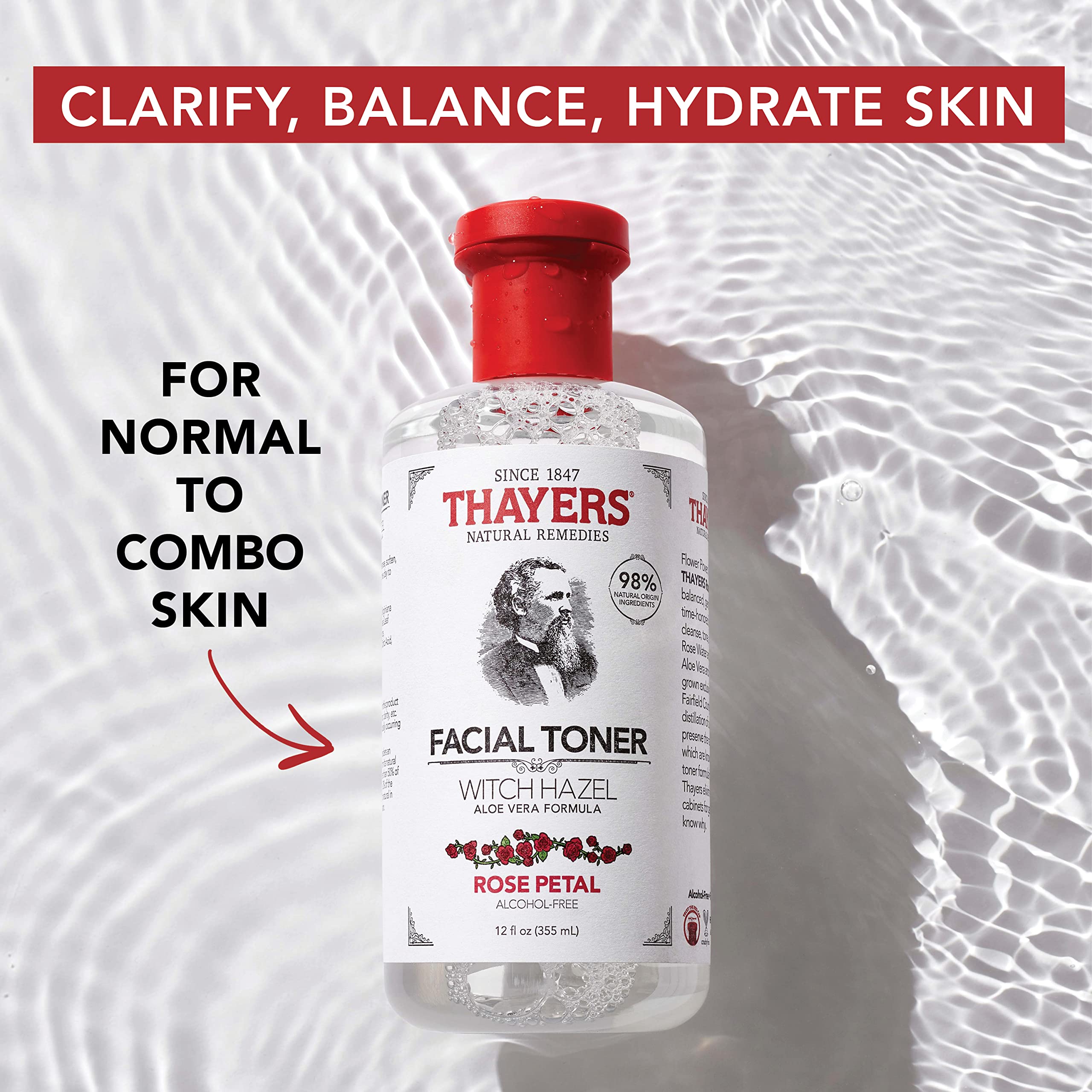 Toner applied to cotton pad ready for cleansing and balancing