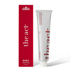 The Act BABA whipped body cream jar delivers deep hydration and fast absorption.