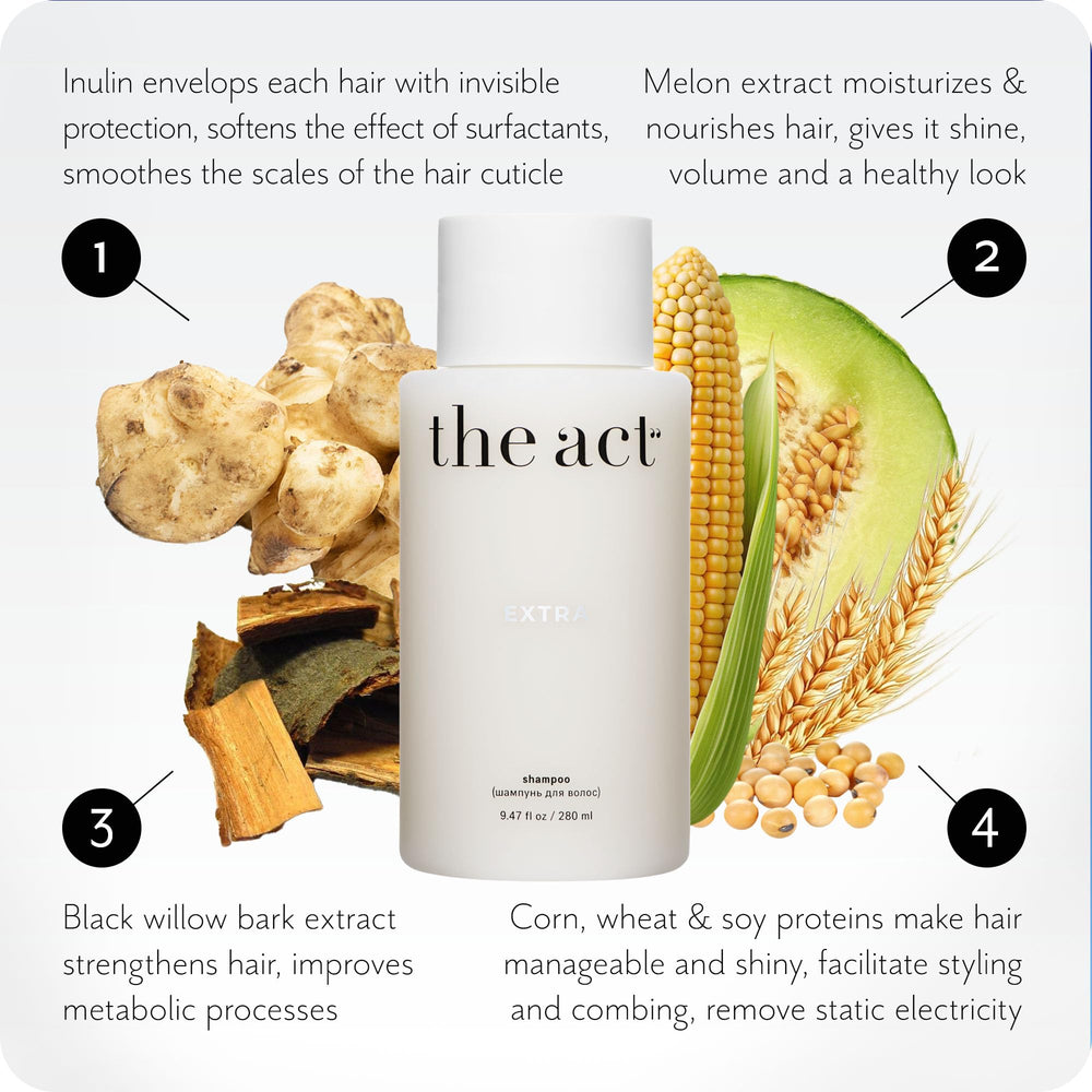 The Act Extra Hair Conditioner enriched with plant proteins for stronger-feeling strands.
