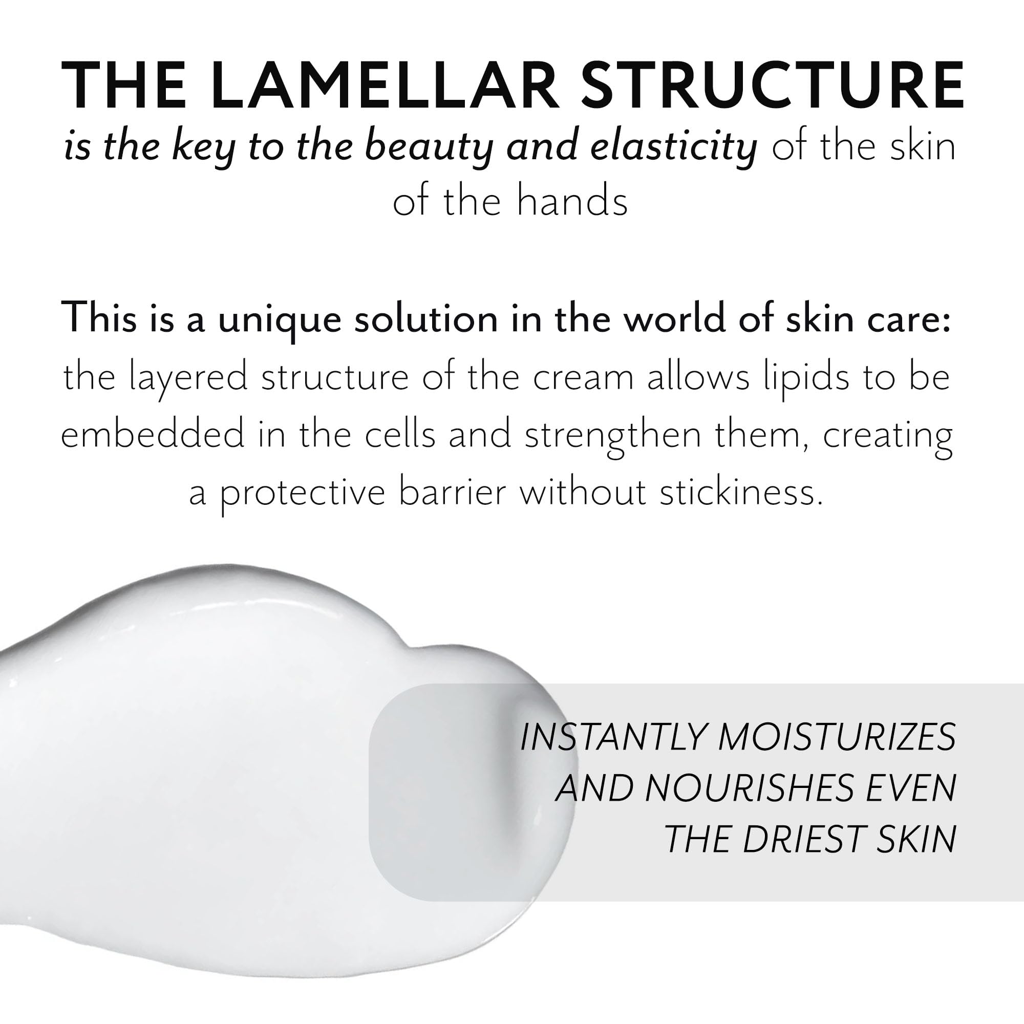 The Act hand cream vitamin-e detail highlighting antioxidant protection for hands.