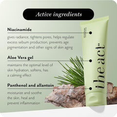 The Act makeup removal action image suggests makeup and impurity removal