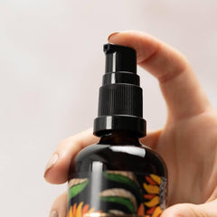 Knees treated with Balaayah oil during massage for hydration