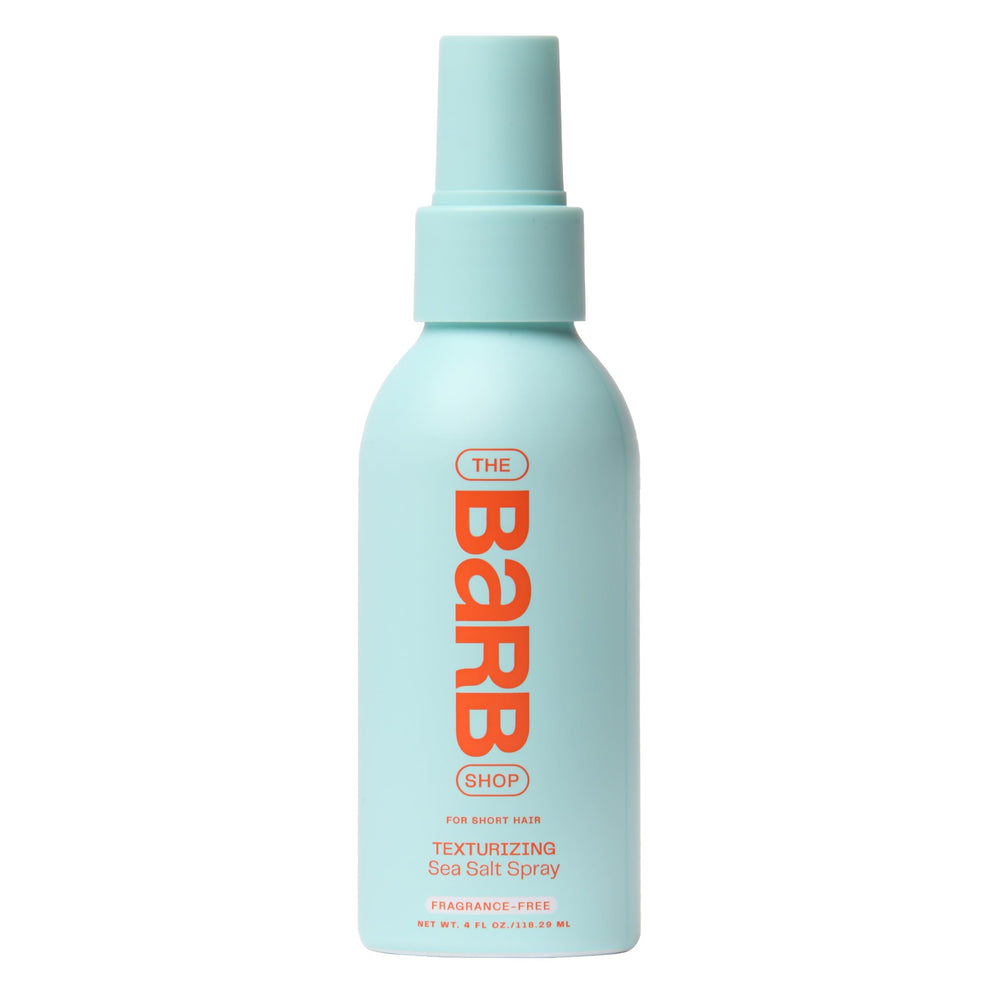 The Barb Shop Barb Sea Salt Spray bottle shown for effortless beach texture