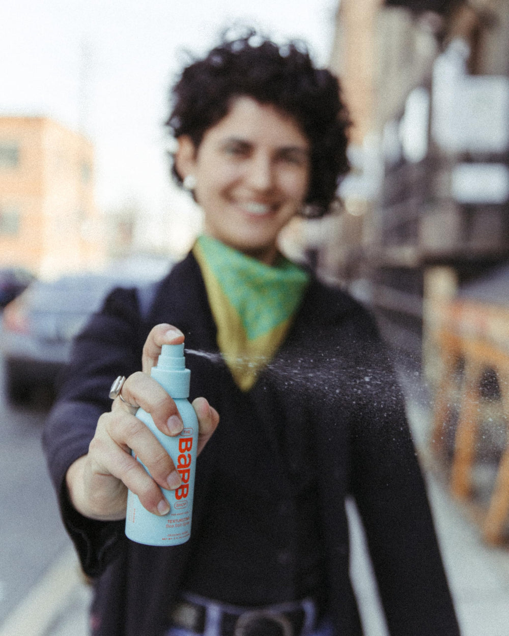 The Barb Shop Sea Salt Spray defining natural waves with minimal product