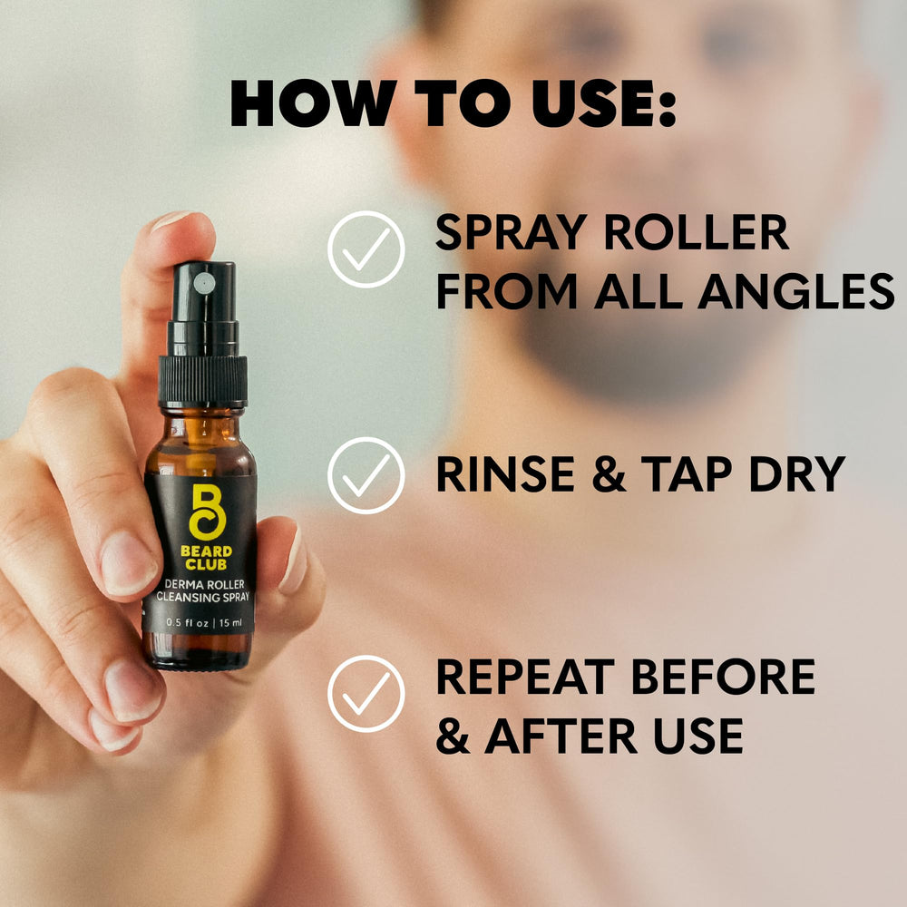Travel-size 0.5oz bottle from The Beard Club for on-the-go care.