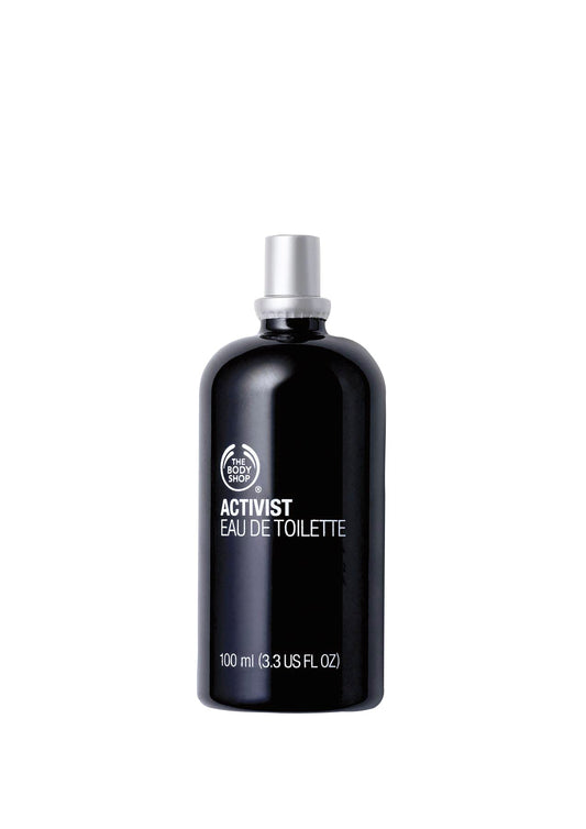 The Body Shop Activist Eau de Toilette bottle front view for daily wear.