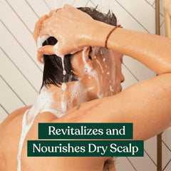 After-use scalp close-up showing refreshed look with ginger formula.