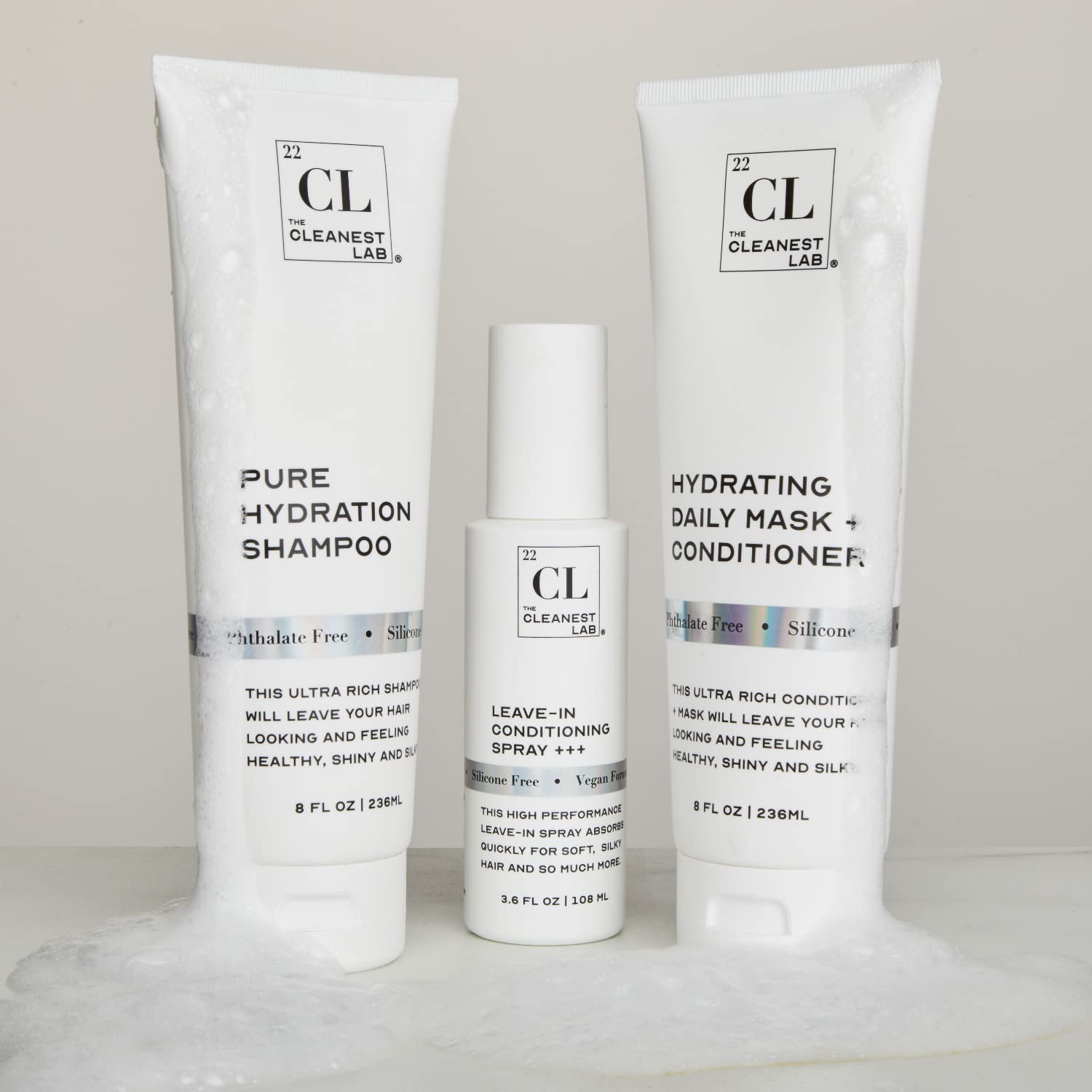The Cleanest Lab keratin focus highlights stronger strands and resilience.