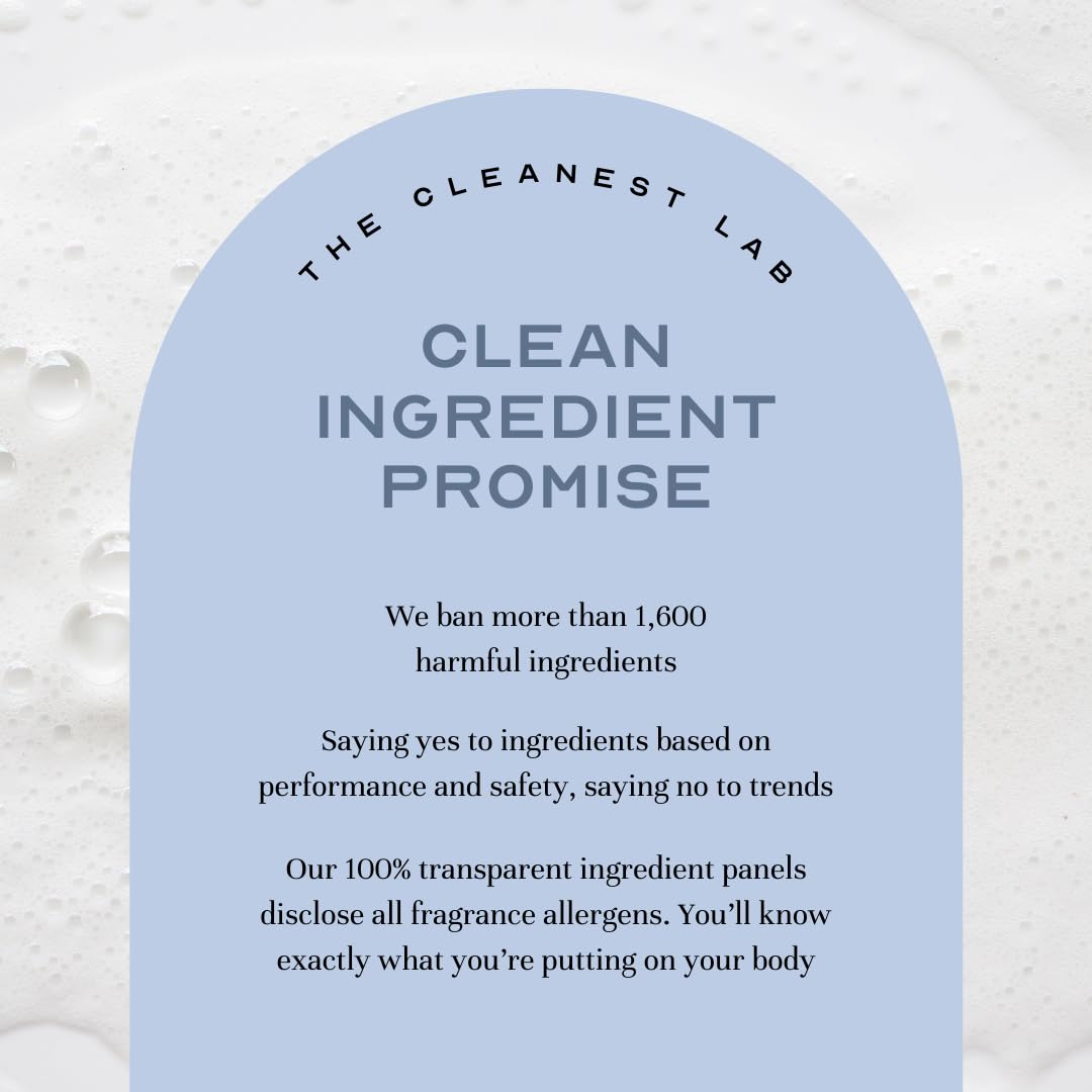 The Cleanest Lab leave-in conditioner mist fragrance notes accompany routine.