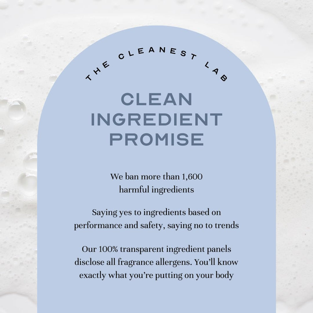 The Cleanest Lab leave-in conditioner mist fragrance notes accompany routine.