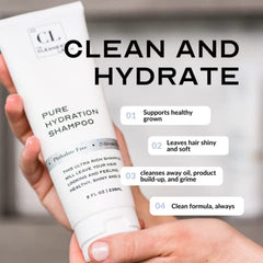 The Cleanest Lab Pure Hydration bottle closeup shows premium formula