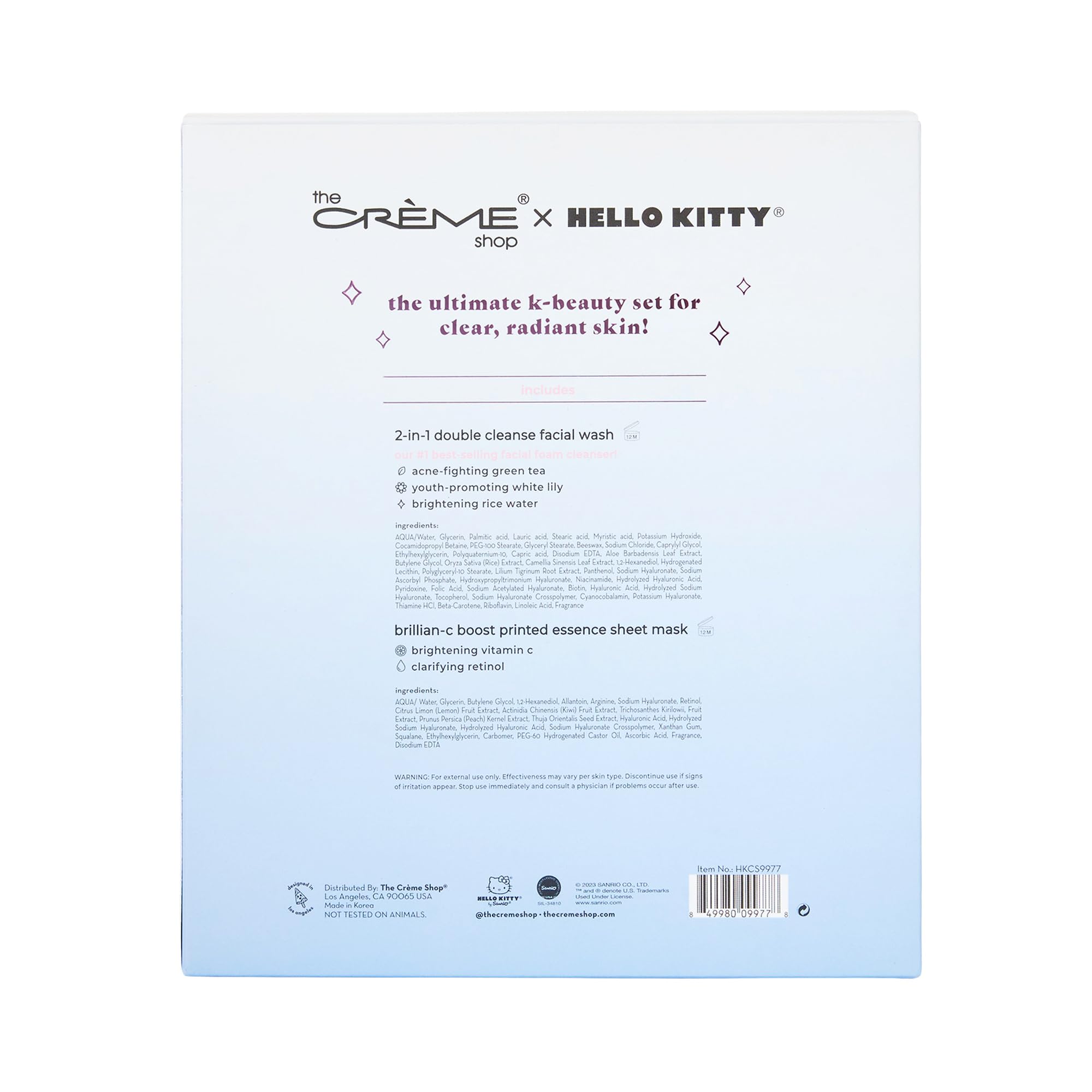 The Crème Shop daily cleanser for gentle cleansing and hydrated skin.