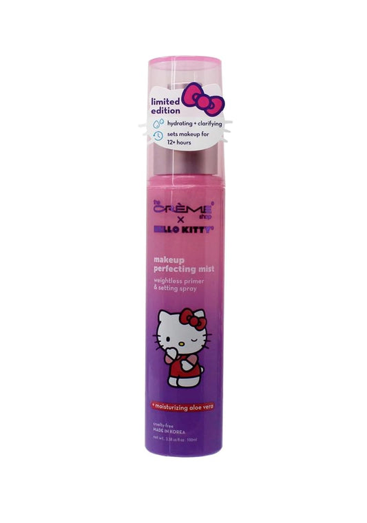 The Creme Shop Hello Kitty Purple mist spray helps set makeup all day.