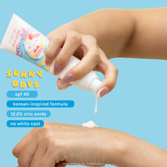 The Crème Shop zinc oxide mineral protection graphic highlights UVA/UVB coverage.