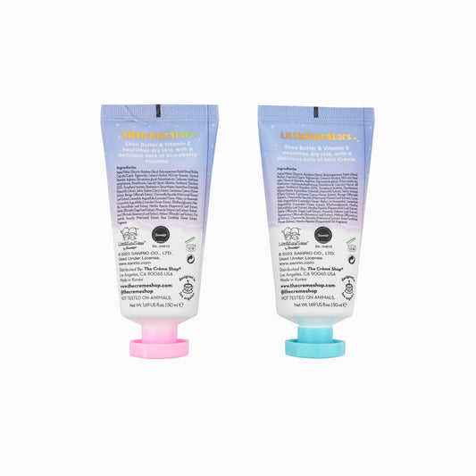 The Crème Shop Little Twin Stars cotton candy hand crème for gentle nourishment.