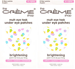 The Crème Shop Mult-Eye Task under eye patches pack aiding brightening and depuffing for a refreshed look.